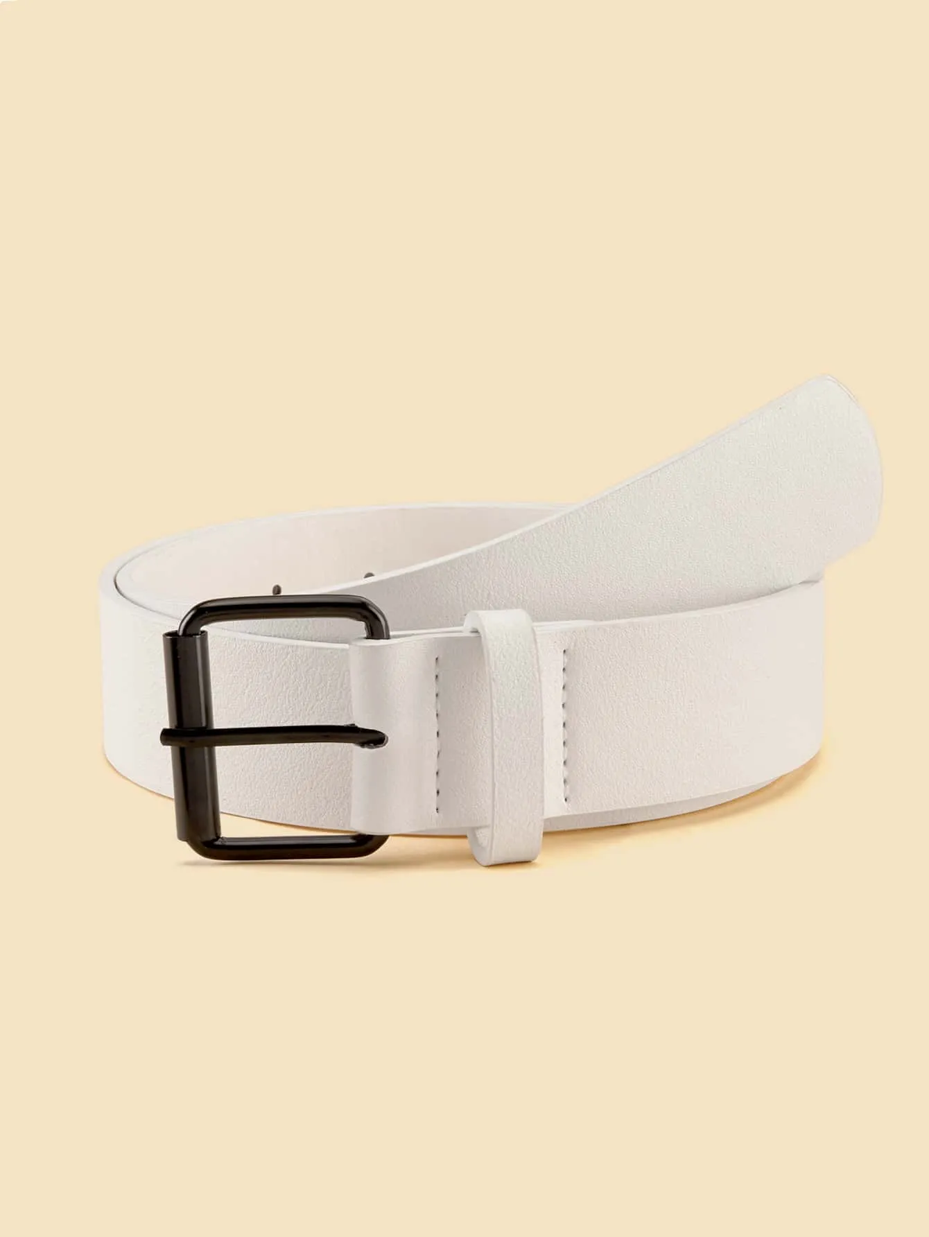 1pc Geo Buckle Wide Belt