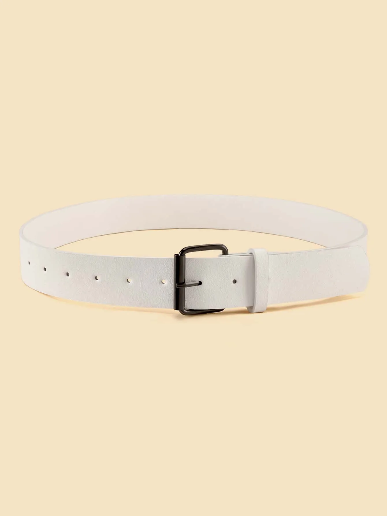 1pc Geo Buckle Wide Belt