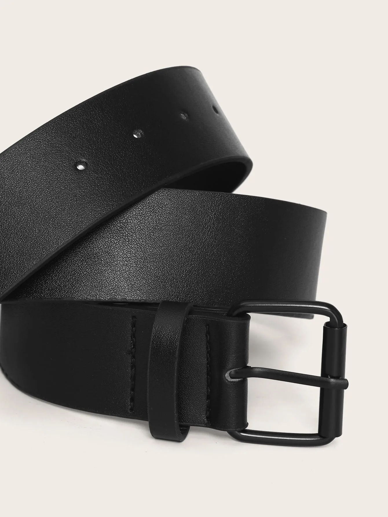 1pc Geo Buckle Wide Belt