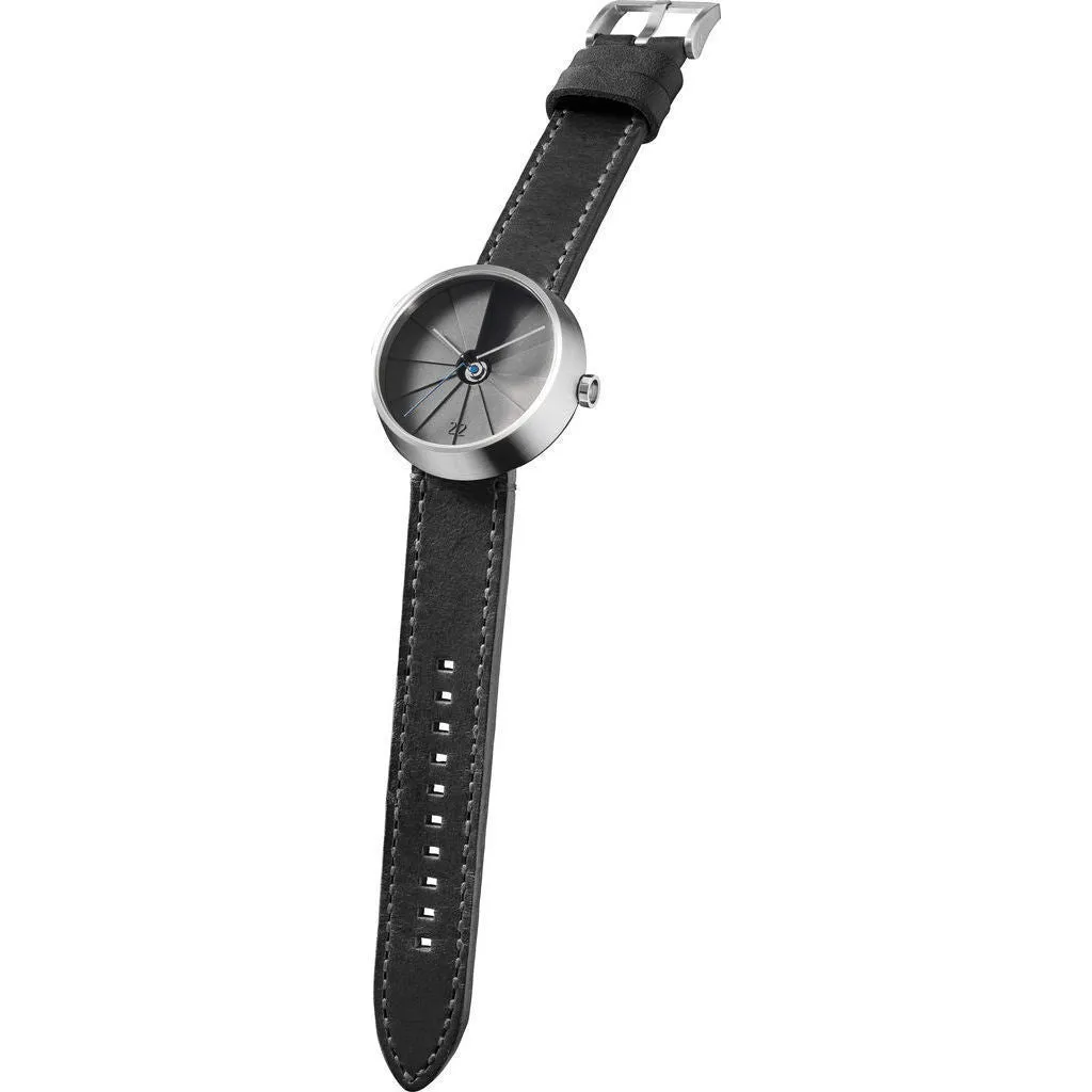 22 Design Studio 4th Dimension Urban Watch | Gray/Black Leather