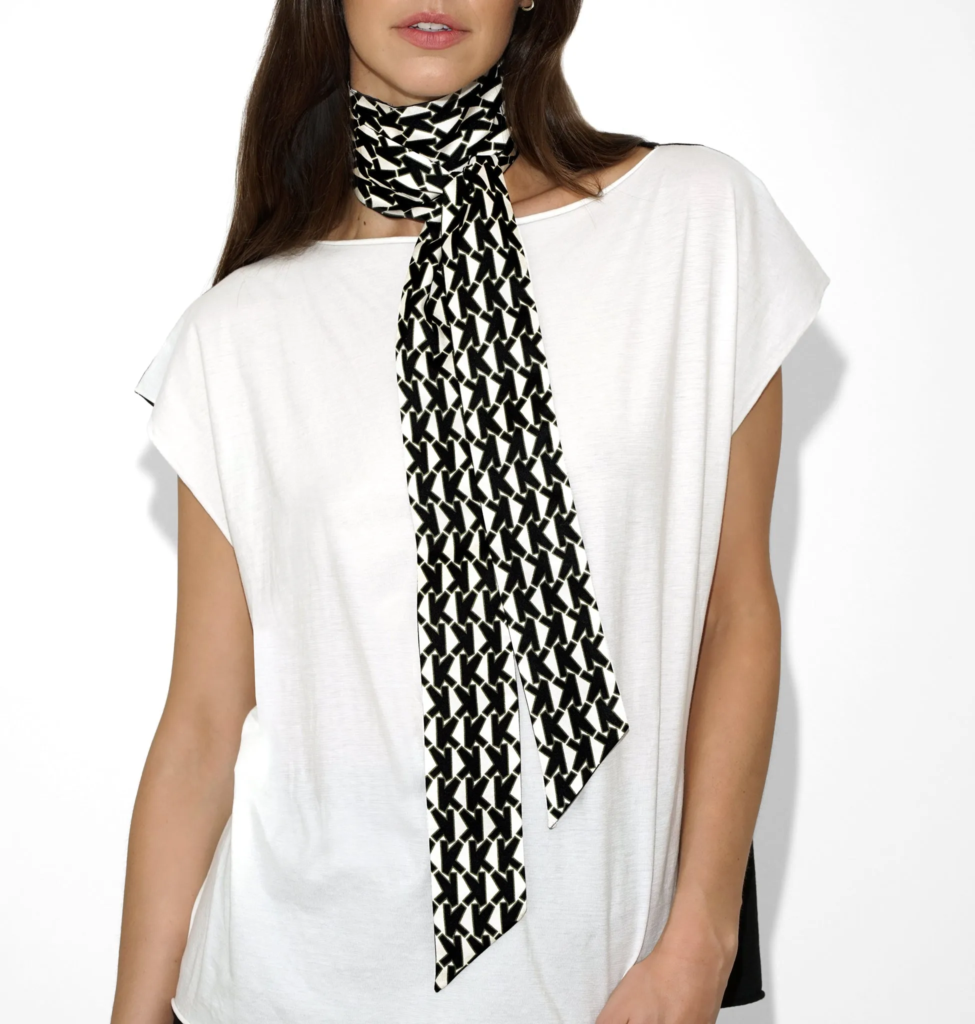 ALICE SCARF K BLACK & WHITE