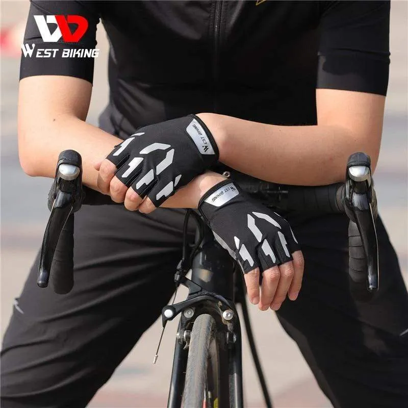 Anti Slip Gel Pad Bicycle Gloves Gel Pad Short Half Finger Cycling Gloves Breathable Outdoor Sports Men MTB Bikes Gloves