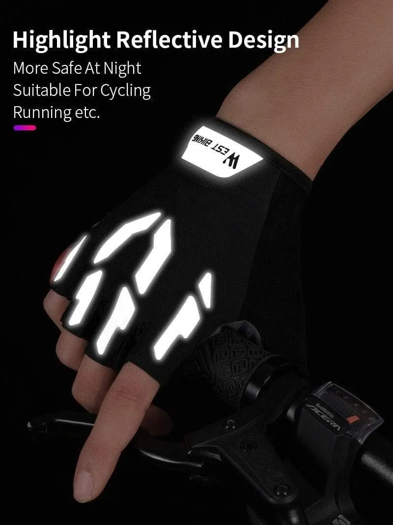 Anti Slip Gel Pad Bicycle Gloves Gel Pad Short Half Finger Cycling Gloves Breathable Outdoor Sports Men MTB Bikes Gloves