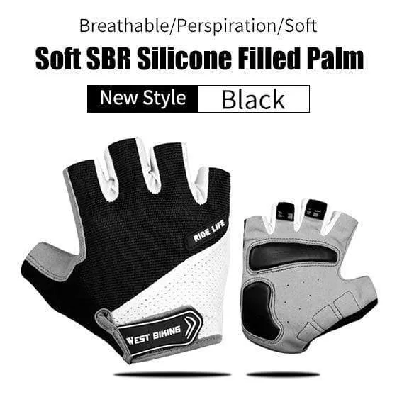 Anti Slip Gel Pad Bicycle Gloves Gel Pad Short Half Finger Cycling Gloves Breathable Outdoor Sports Men MTB Bikes Gloves