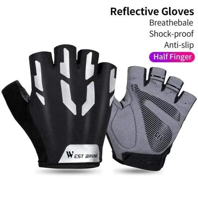 Anti Slip Gel Pad Bicycle Gloves Gel Pad Short Half Finger Cycling Gloves Breathable Outdoor Sports Men MTB Bikes Gloves