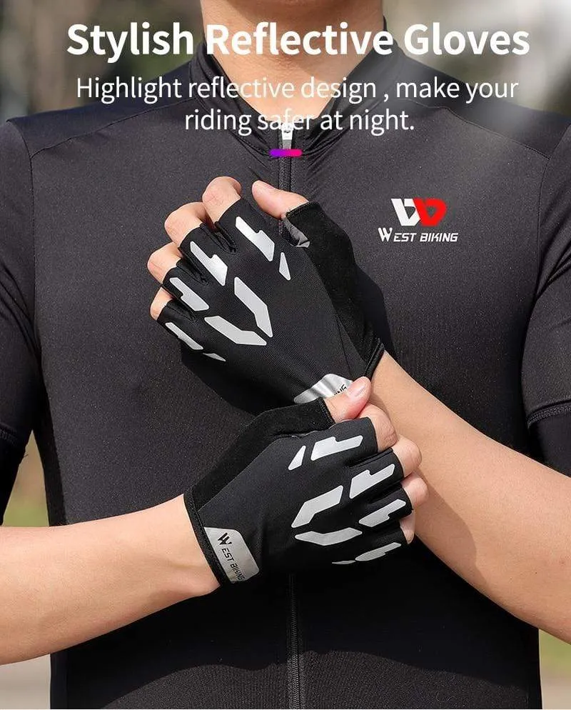 Anti Slip Gel Pad Bicycle Gloves Gel Pad Short Half Finger Cycling Gloves Breathable Outdoor Sports Men MTB Bikes Gloves