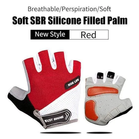 Anti Slip Gel Pad Bicycle Gloves Gel Pad Short Half Finger Cycling Gloves Breathable Outdoor Sports Men MTB Bikes Gloves