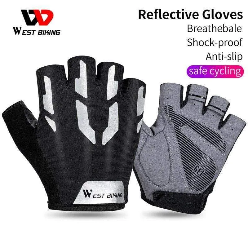 Anti Slip Gel Pad Bicycle Gloves Gel Pad Short Half Finger Cycling Gloves Breathable Outdoor Sports Men MTB Bikes Gloves