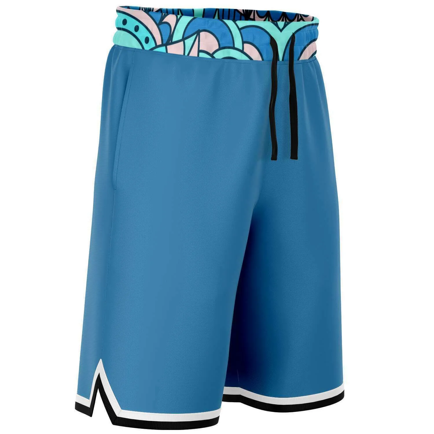 Aqua Amarillo Unisex Basketball Shorts