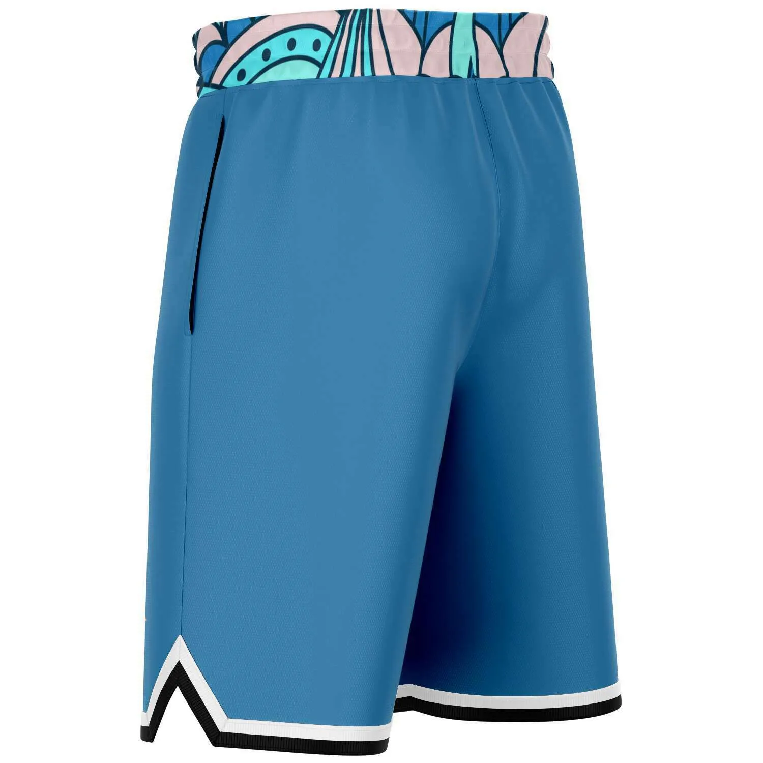 Aqua Amarillo Unisex Basketball Shorts