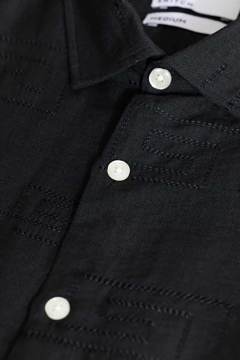 Artisanal Stitch Black Shirt