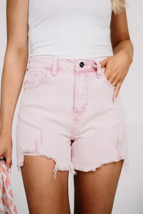 Back Around Denim Shorts | Acid Pink