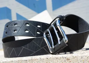 Black Leather Belt | Men’s Designer Belt "Graphic"