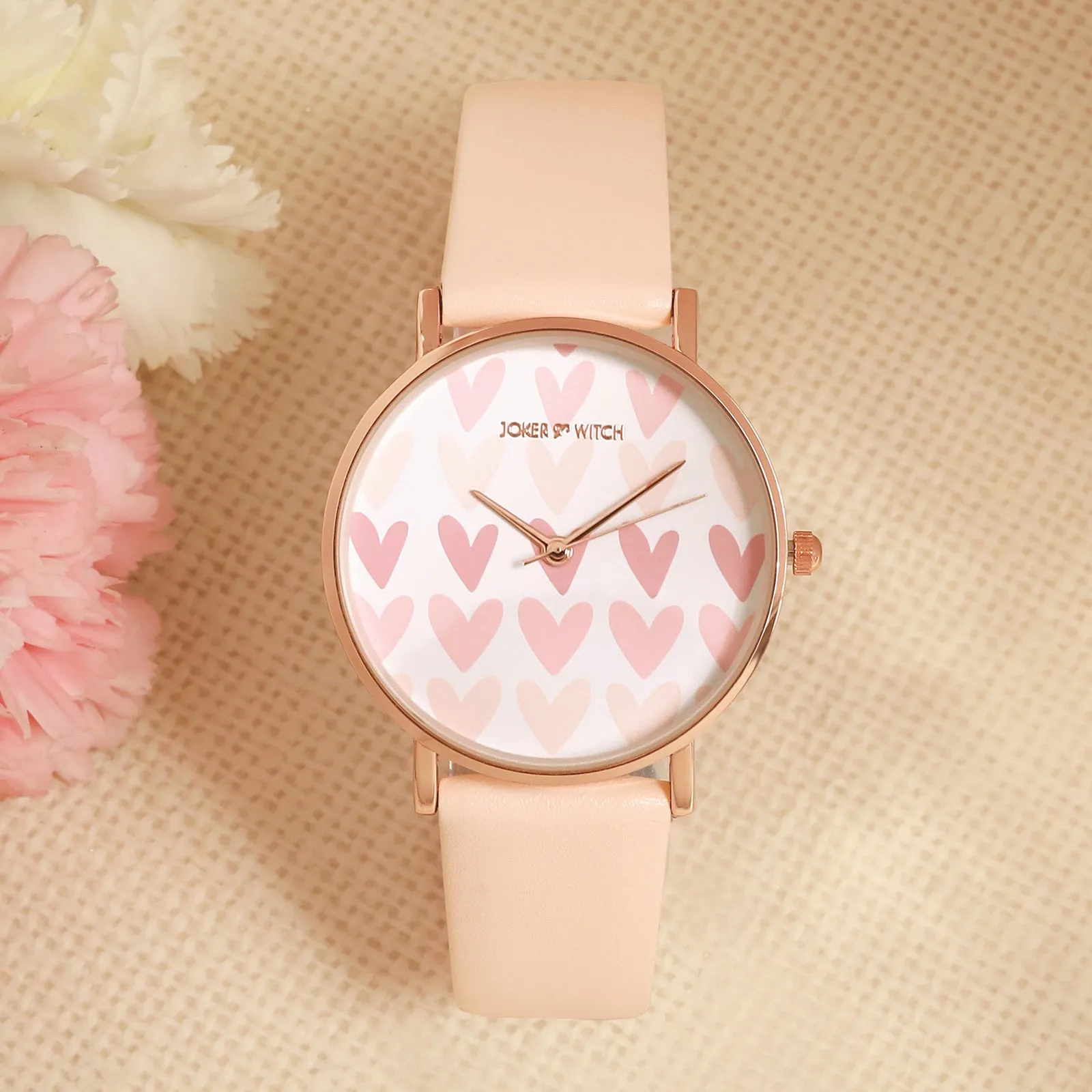 Blissful Pink PU Strap Watch