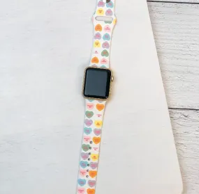 Candy Hearts Silicone Watch Band