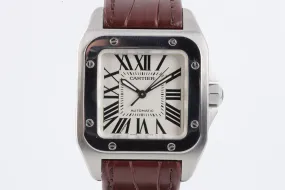 Cartier Santos 100 "Midsize" 2878 Stainless Steel 33mm Watch