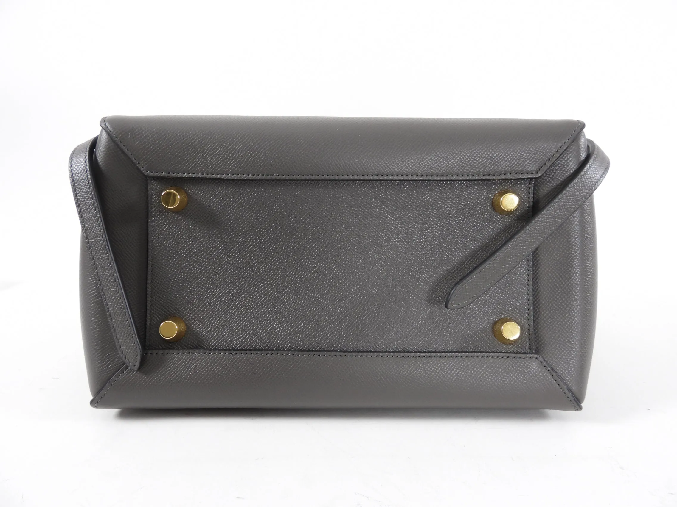 Celine Grey Mini Grained Leather Belt Bag