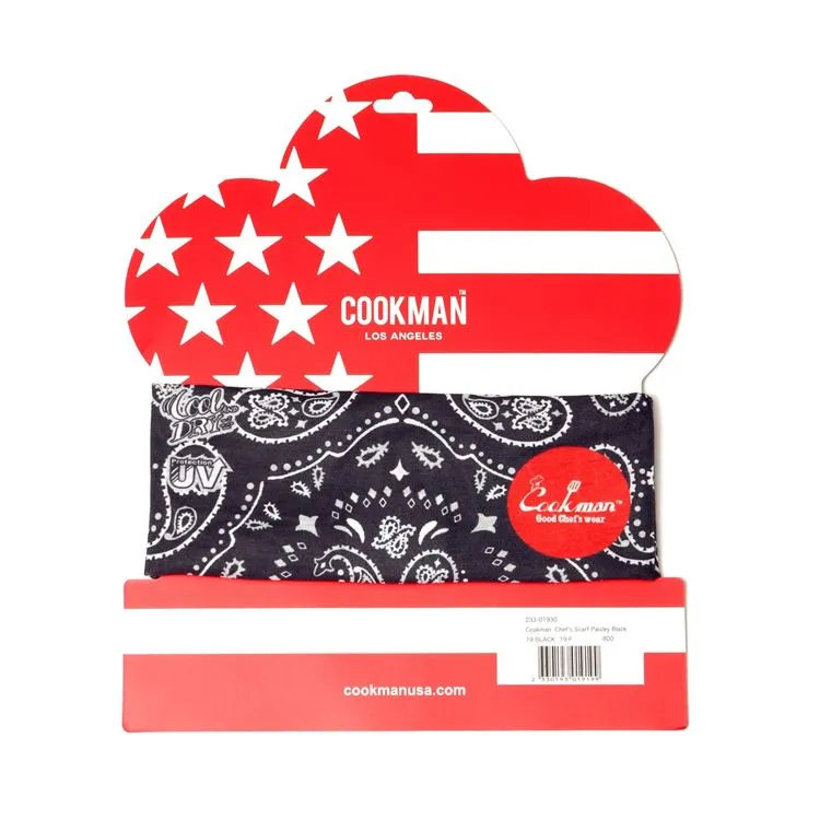 Cookman Chef's Scarf - Paisley : Black