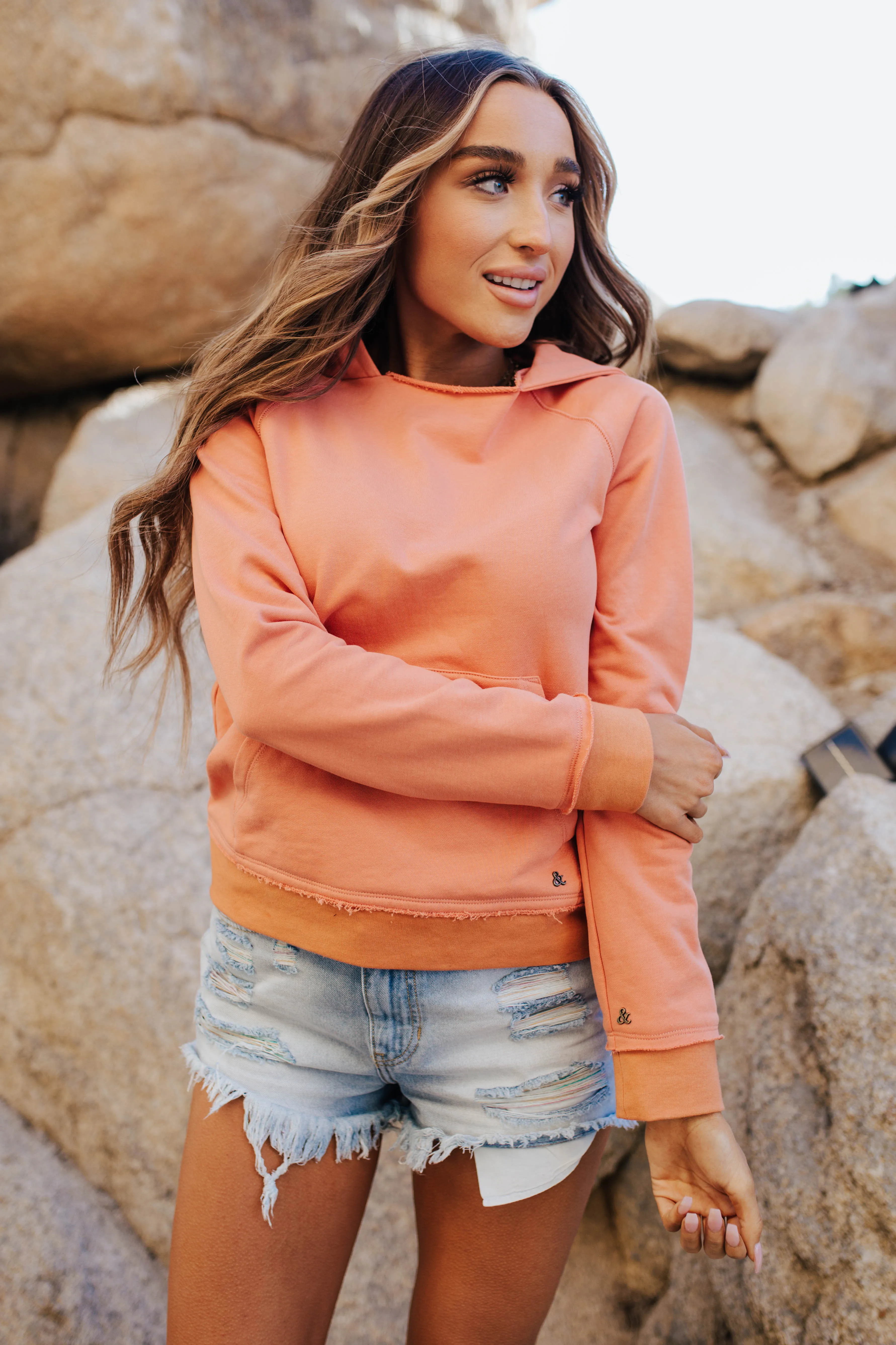 Elevated Sweatshirt Edge- Freedom Of Peach