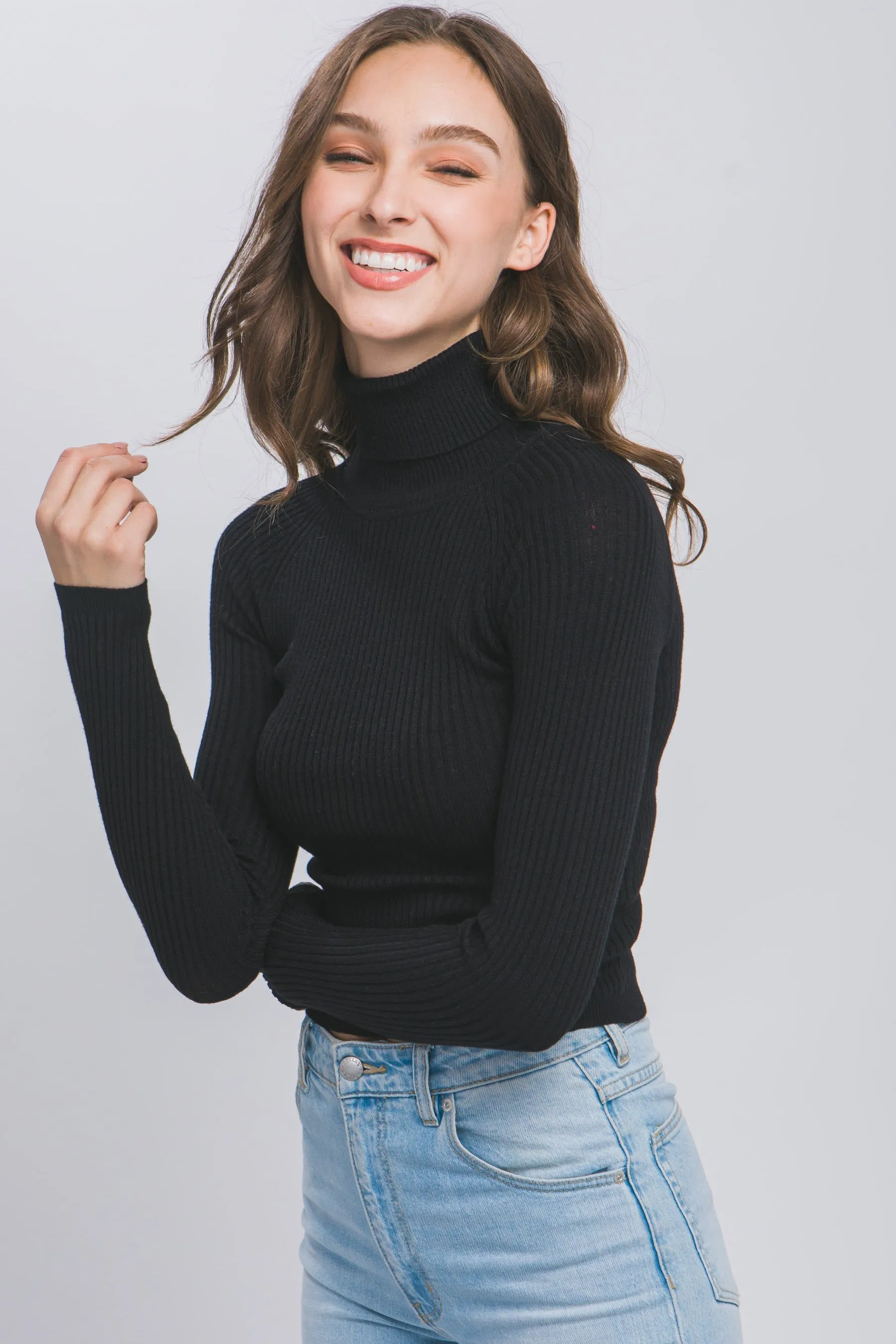 For the Record Turtleneck Sweater in Black