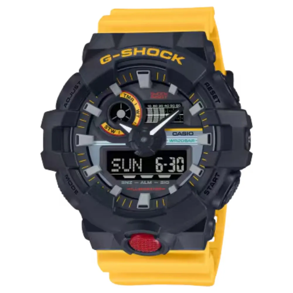 G-Shock Analog-Digital GA-700 Series, Yellow and Black GA700MT-1A9