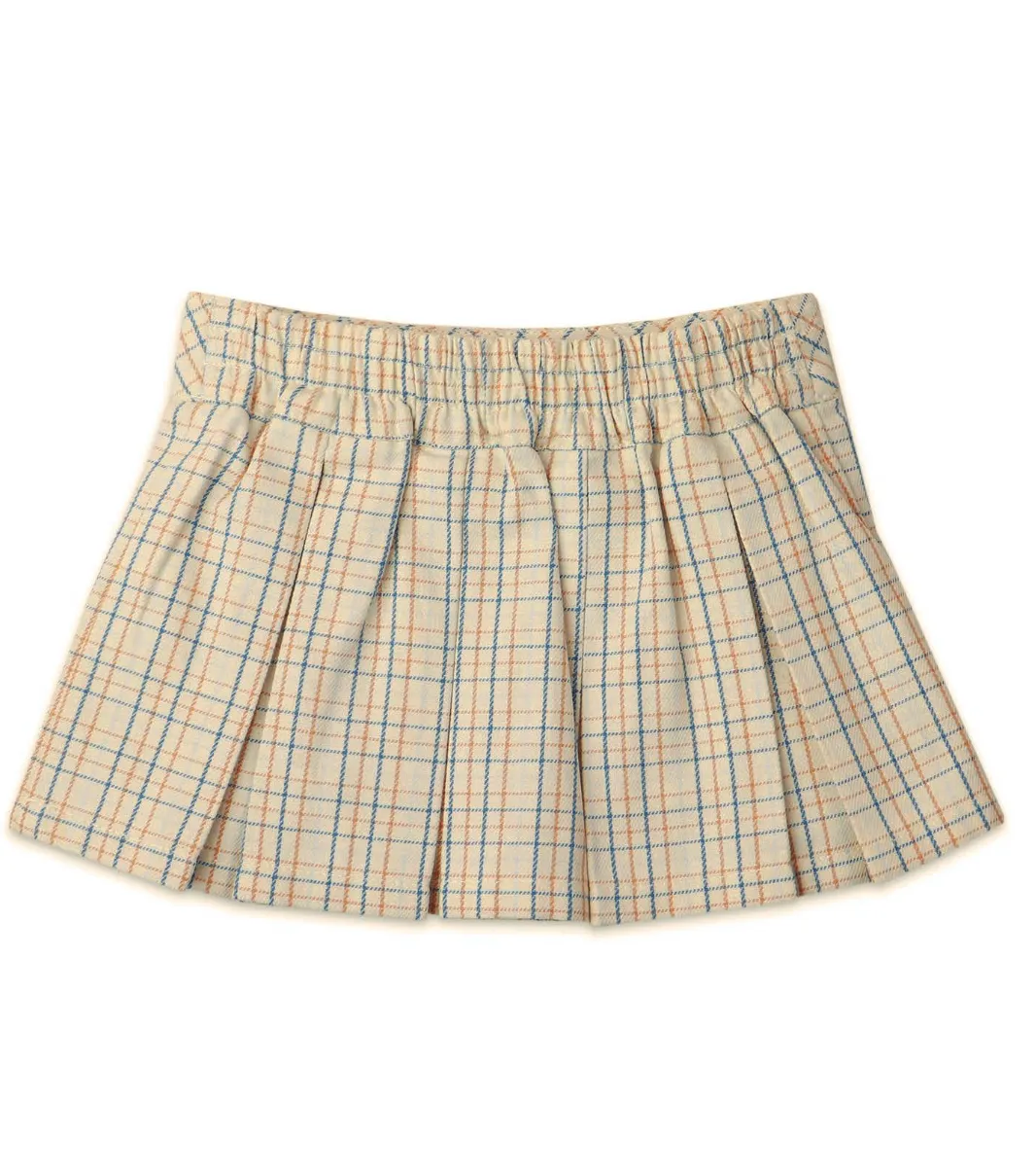 GINGERSNAPS SS24 Baby Marina Checkered Pleated Pull-On Skirt