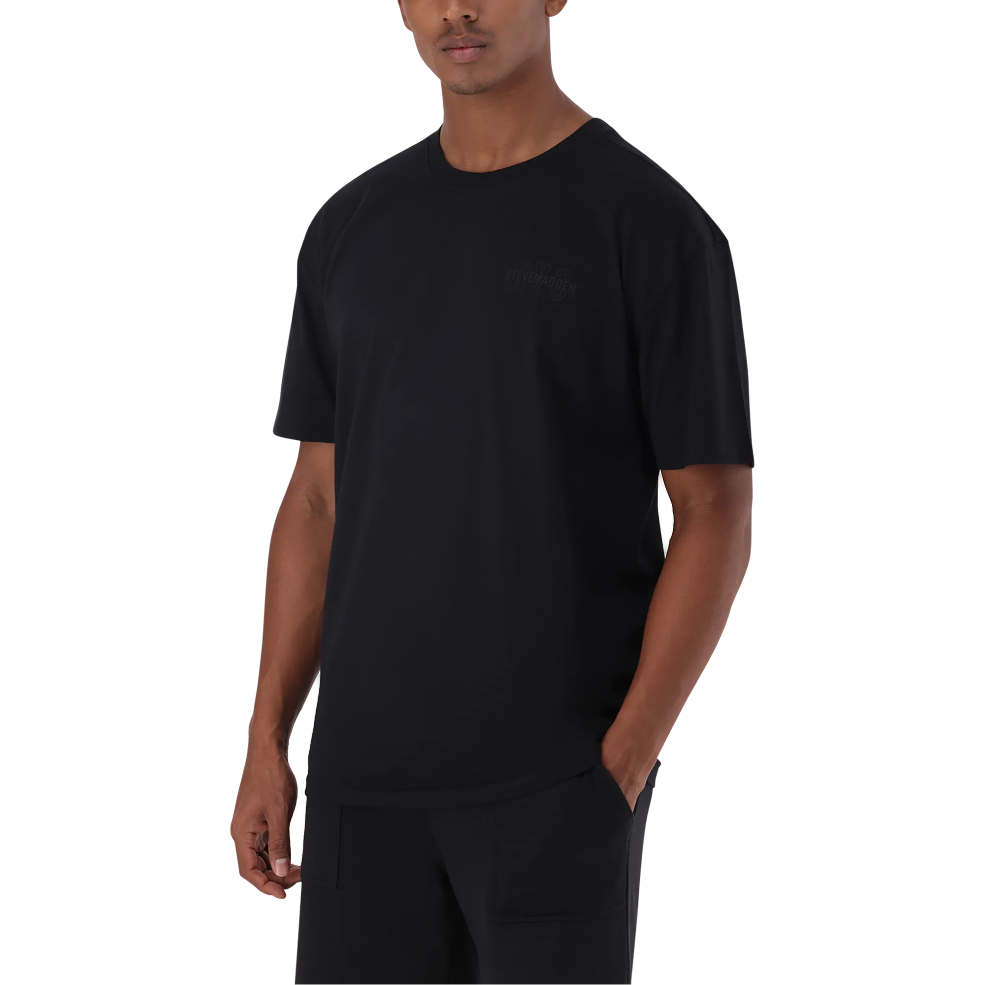 GRAYSON BLACK BOXY LOGO T-SHIRT