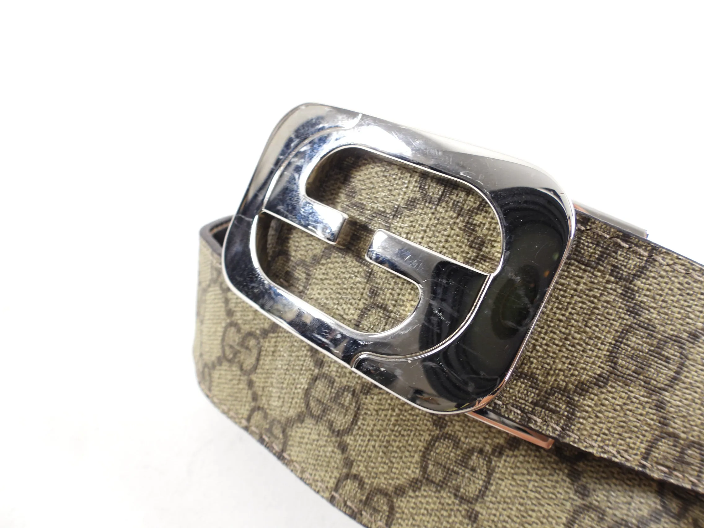 Gucci Monogram Canvas Brown Reversible GG Belt - 33-37