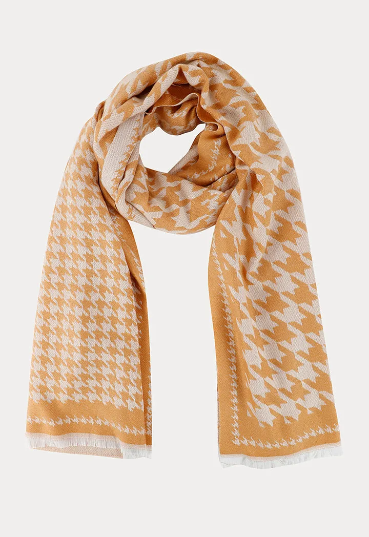 Houndstooth Framed Winter Scarf