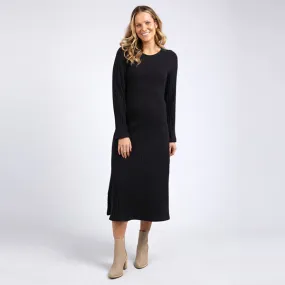 Huntleigh Rib Dress - Black