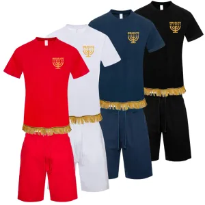 Israelite Menorah 100% Cotton Shorts Set