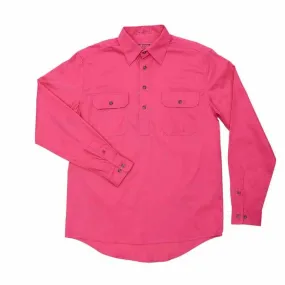 Just Country Cameron 1/2 Button Shirt Men's Hot Pink