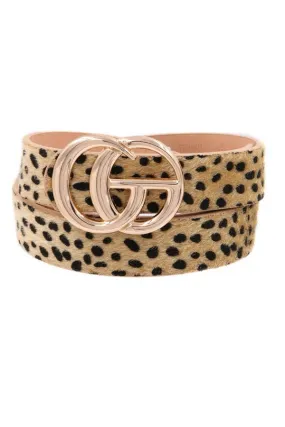 Leopard Print G Belt