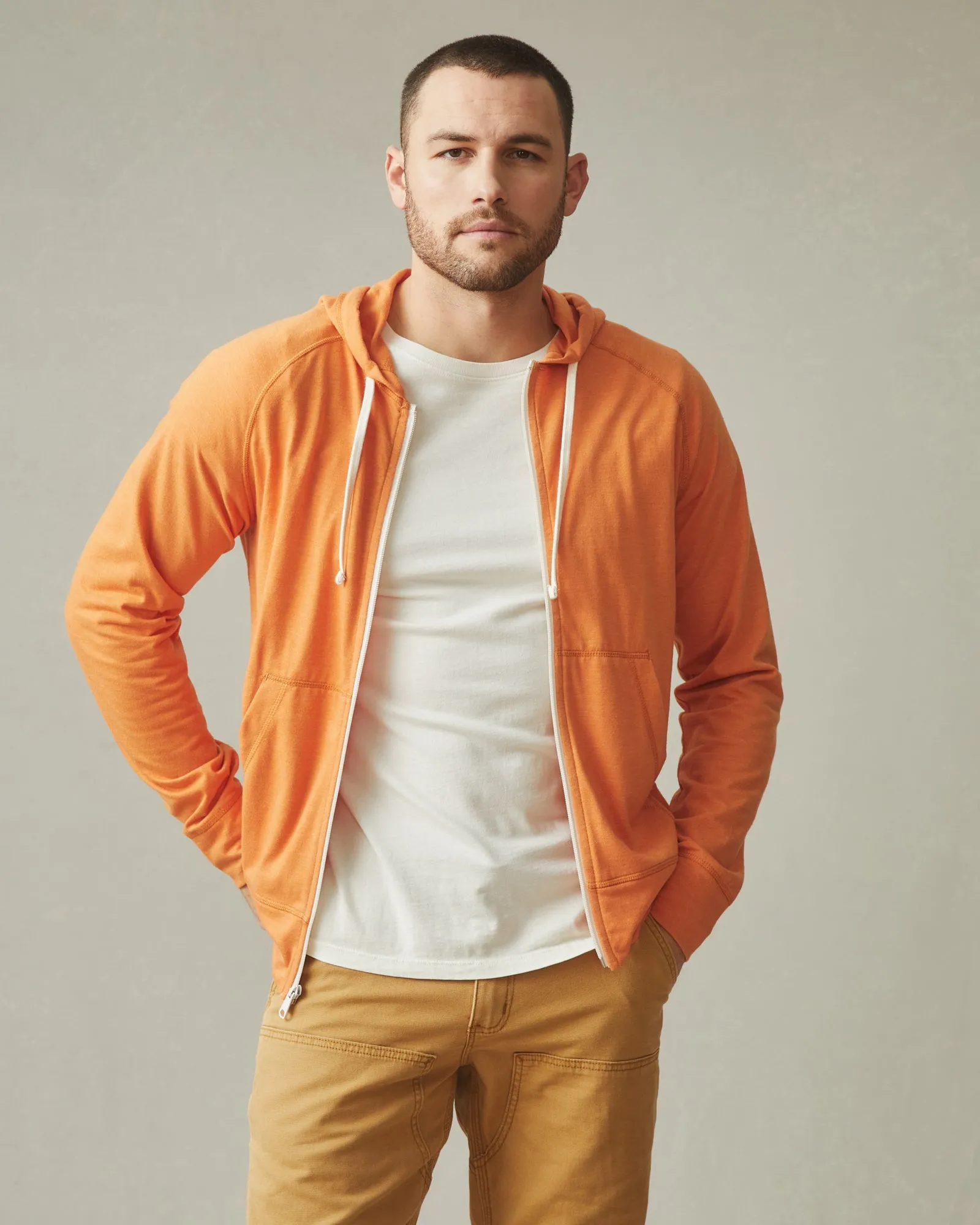 Lightweight Full Zip - Amber Glow