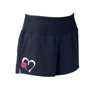 Love Pickleball Heart (Pink) | Women's Pickleball Shorts