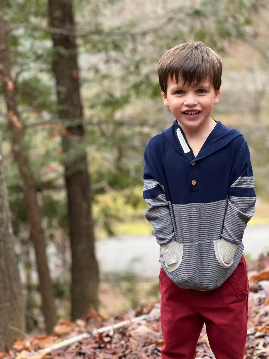 Me & Henry - Navy Hiker Hooded Sweater