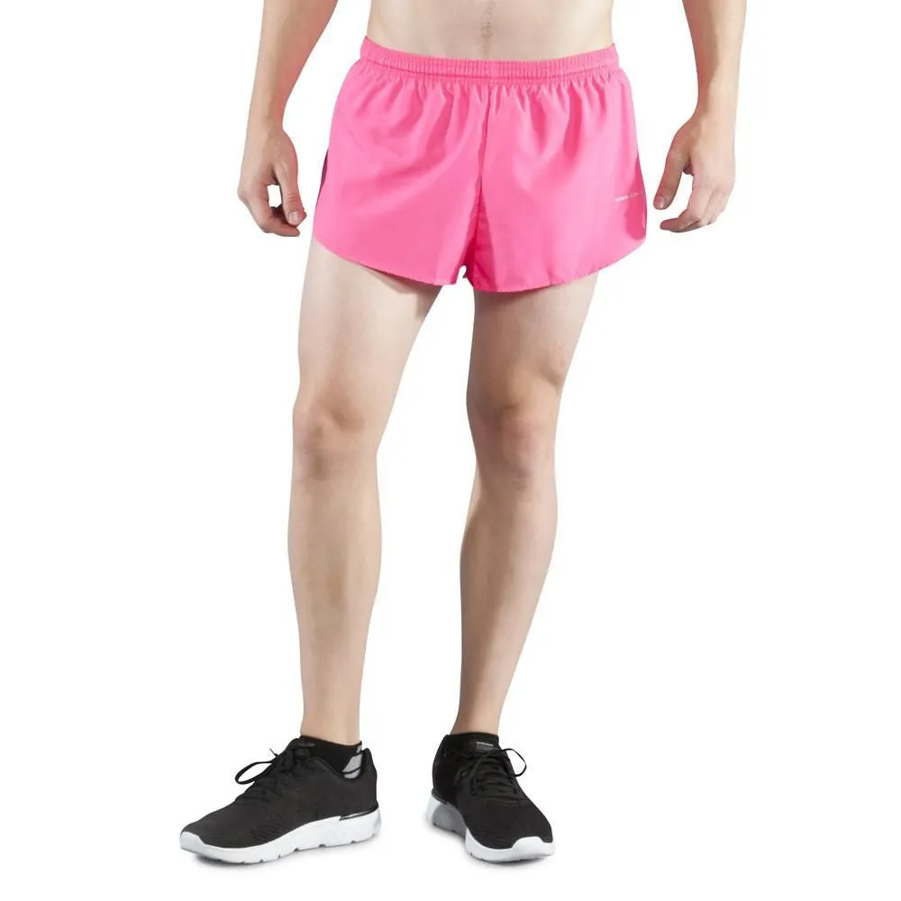 Men's 1" Elite Split Shorts- Hot Pink