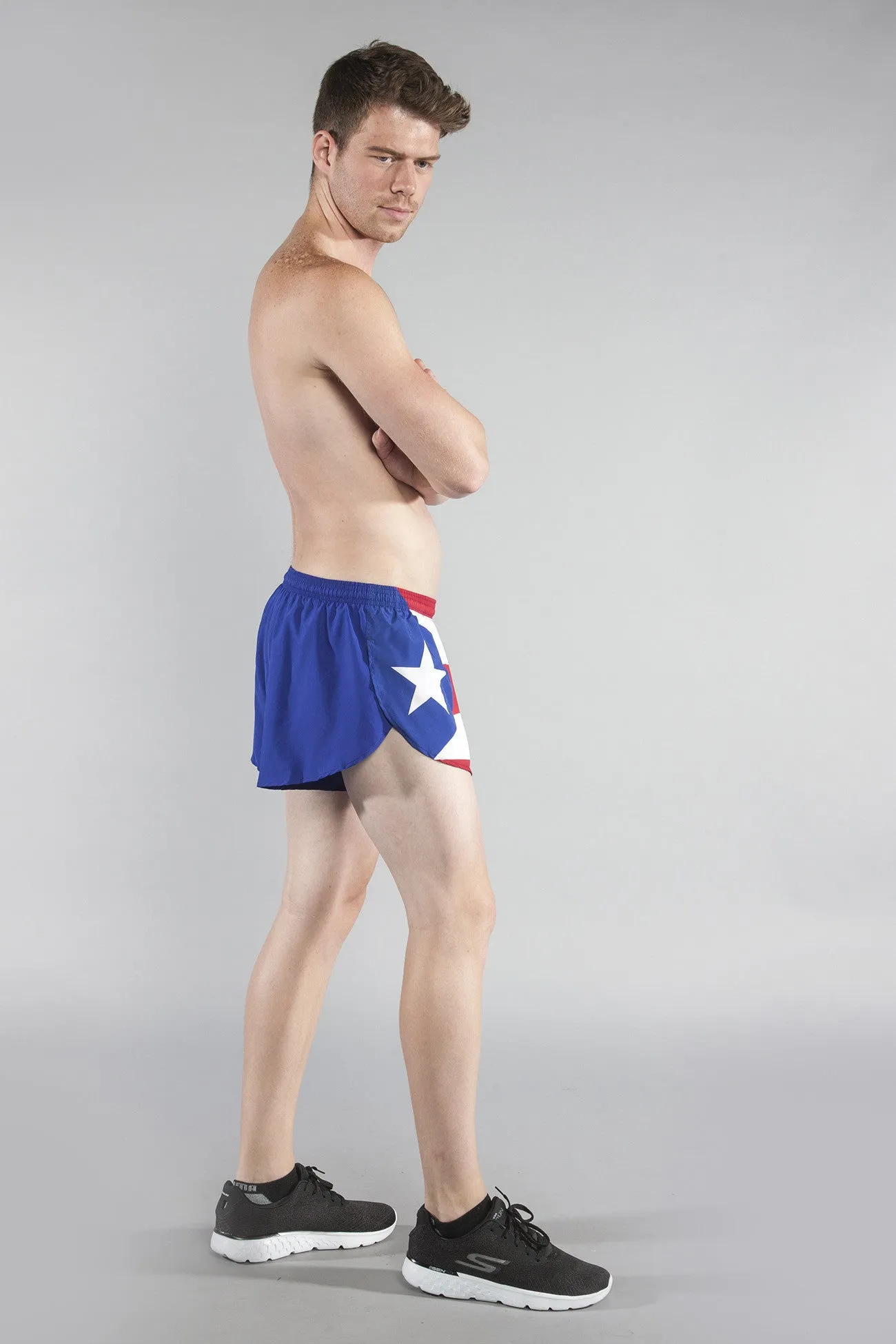 Men's 1" Elite Split Shorts- Puerto Rico