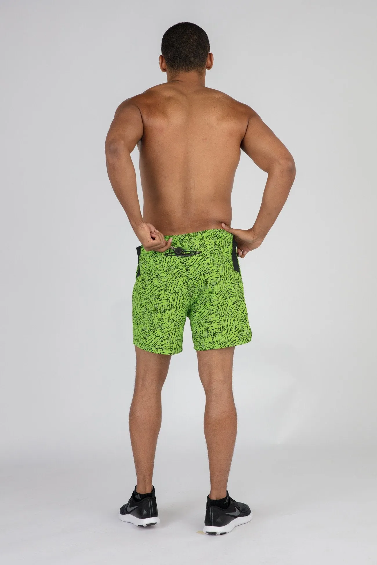 Men's 2-N-1 5 Inch Ultra Running Shorts- Hyper Lime