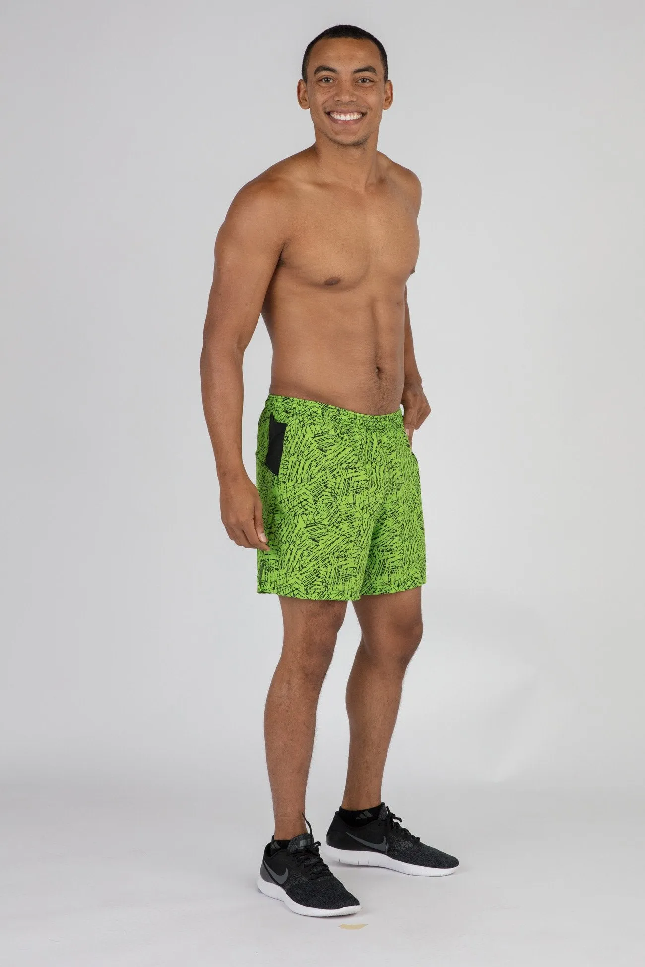 Men's 2-N-1 5 Inch Ultra Running Shorts- Hyper Lime