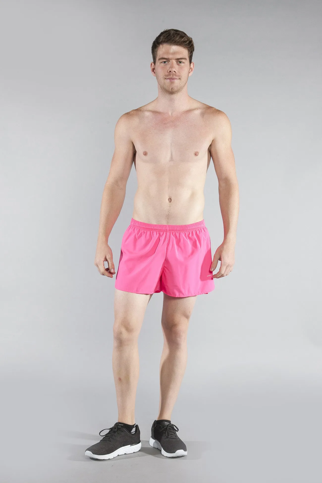 Men's 3" Half Split Trainer Shorts- Hot Pink