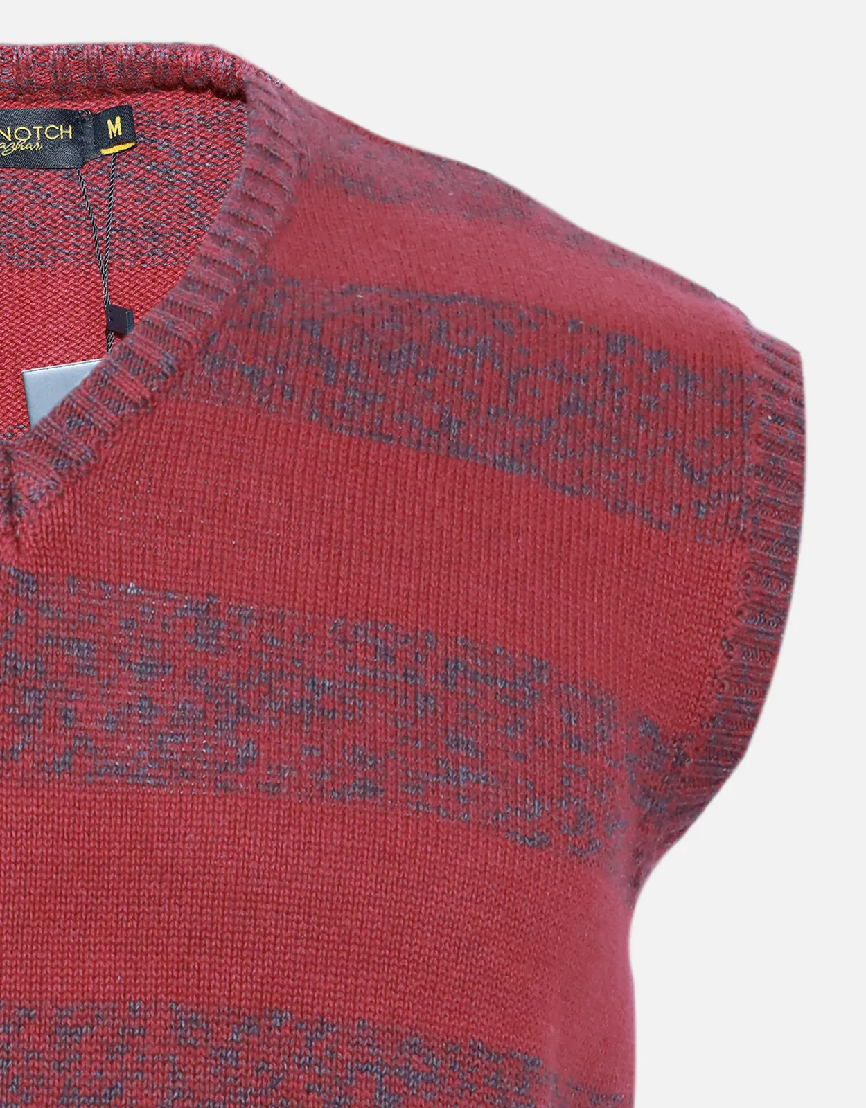 Men's Maroon Sleeveless Fashion Sweater