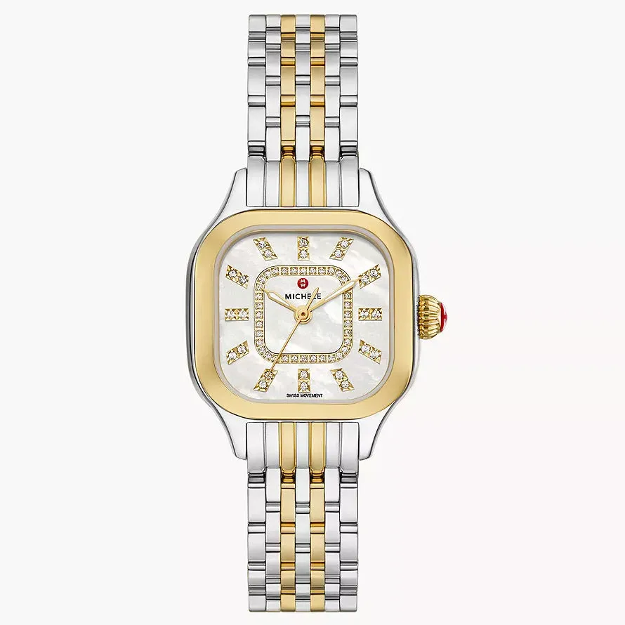 Michele Meggie Two-Tone 18K Gold-Plated Diamond Dial Watch MWW33B000009