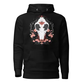 Mushroom And Wolf Skull, Unisex Hoodie