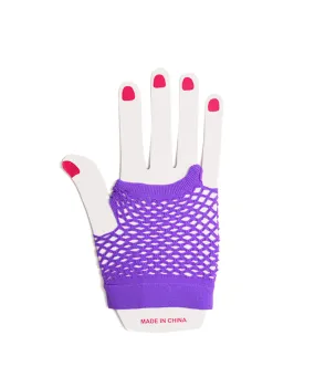 Neon Fishnet Gloves