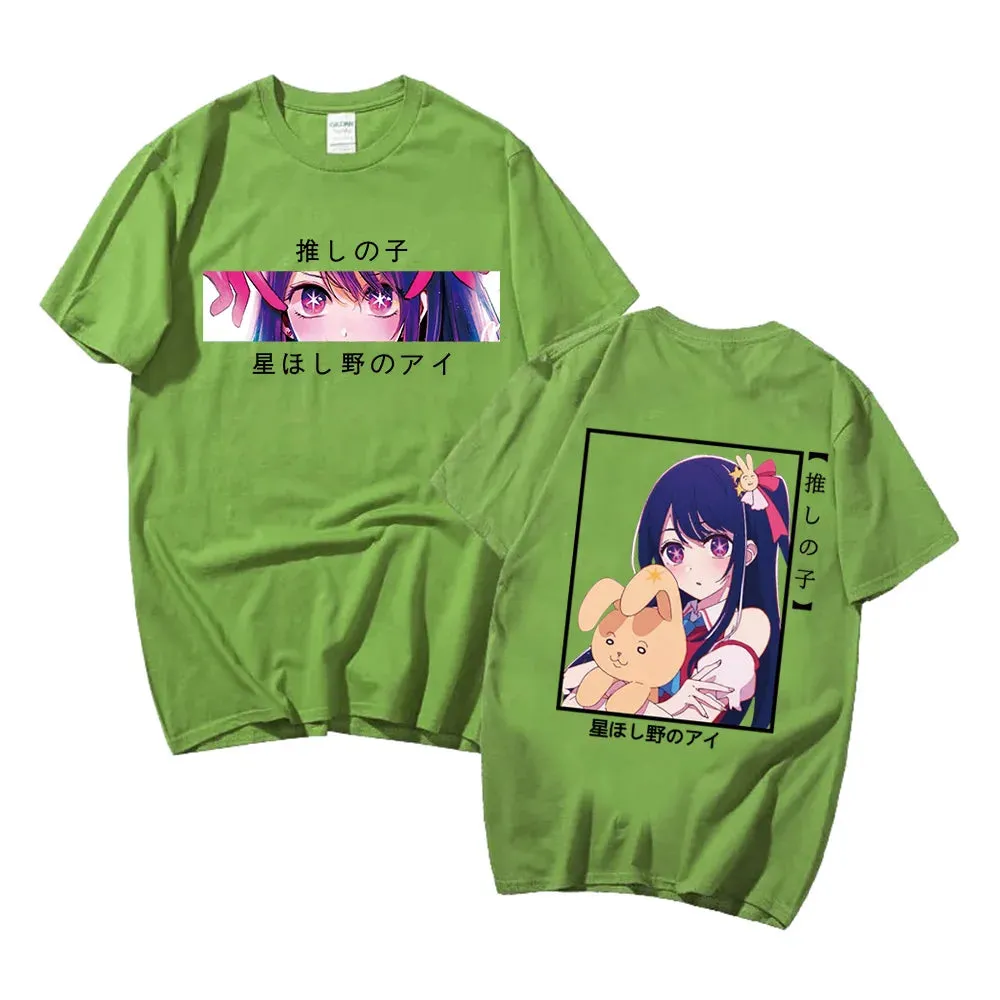 Oshi No Ko Ai Hoshino Unisex Graphic Short Sleeve Anime T-Shirt