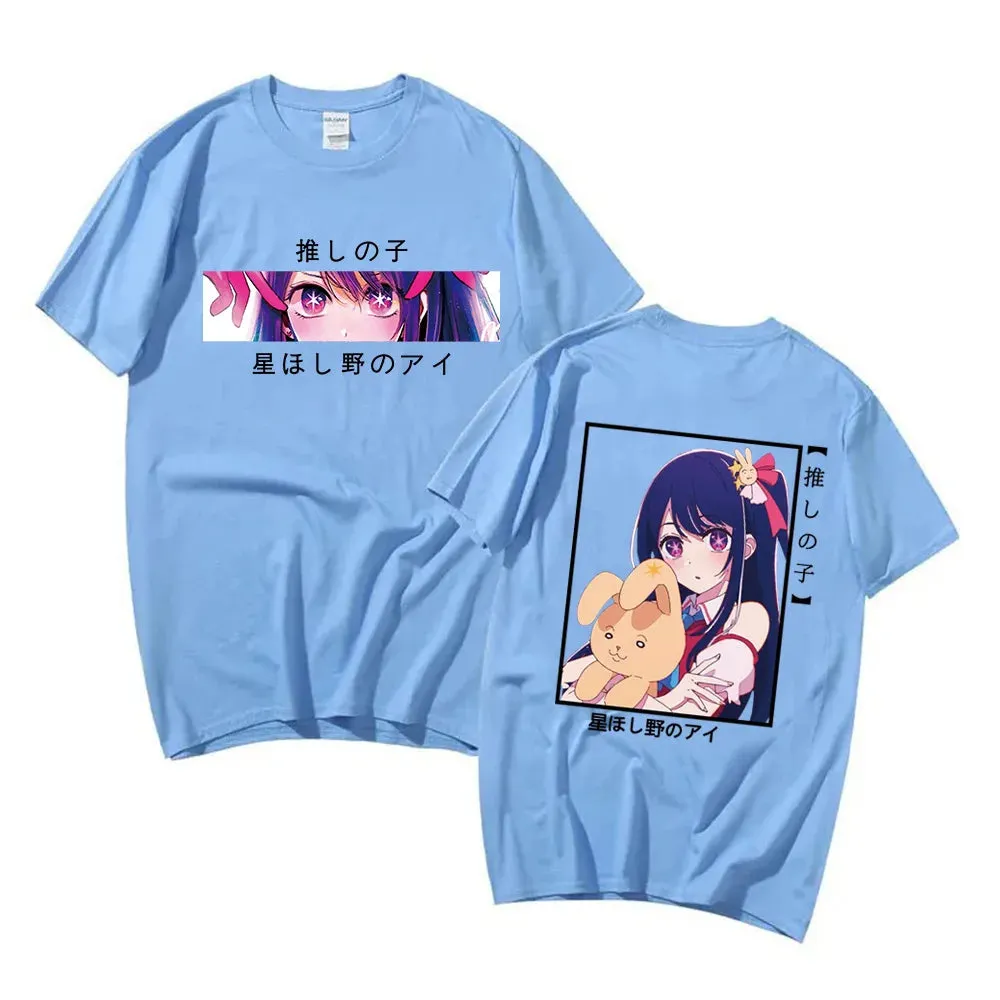 Oshi No Ko Ai Hoshino Unisex Graphic Short Sleeve Anime T-Shirt