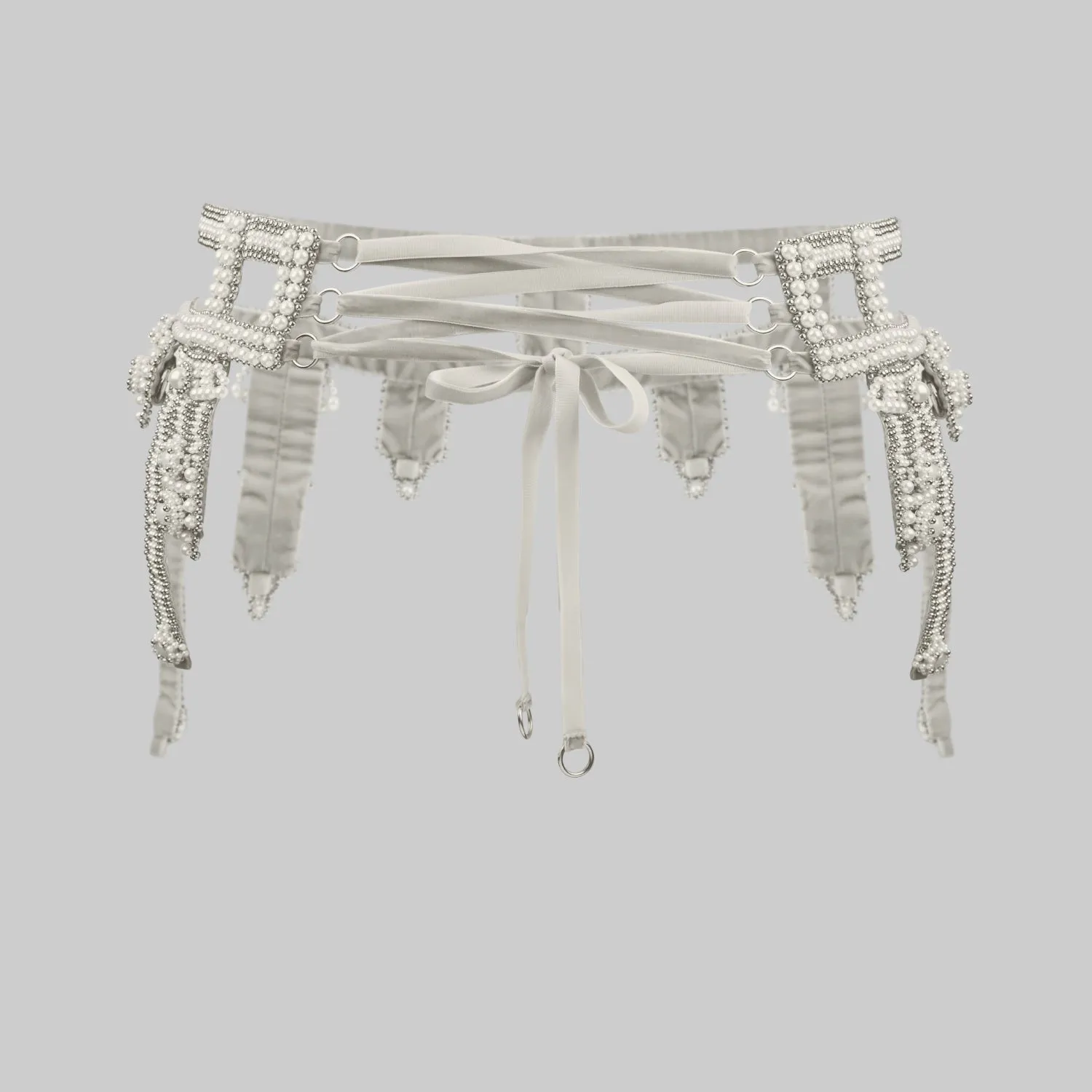 Pearl Amaya Garter Belt with Medallions