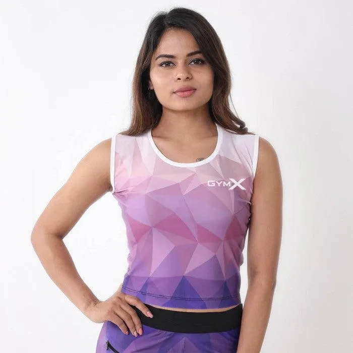 Prisma Pink Short Top: Tropical Series-Sale