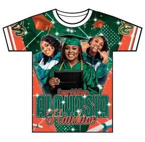 "Alayasia" Custom Designed Graduation 3D shirt